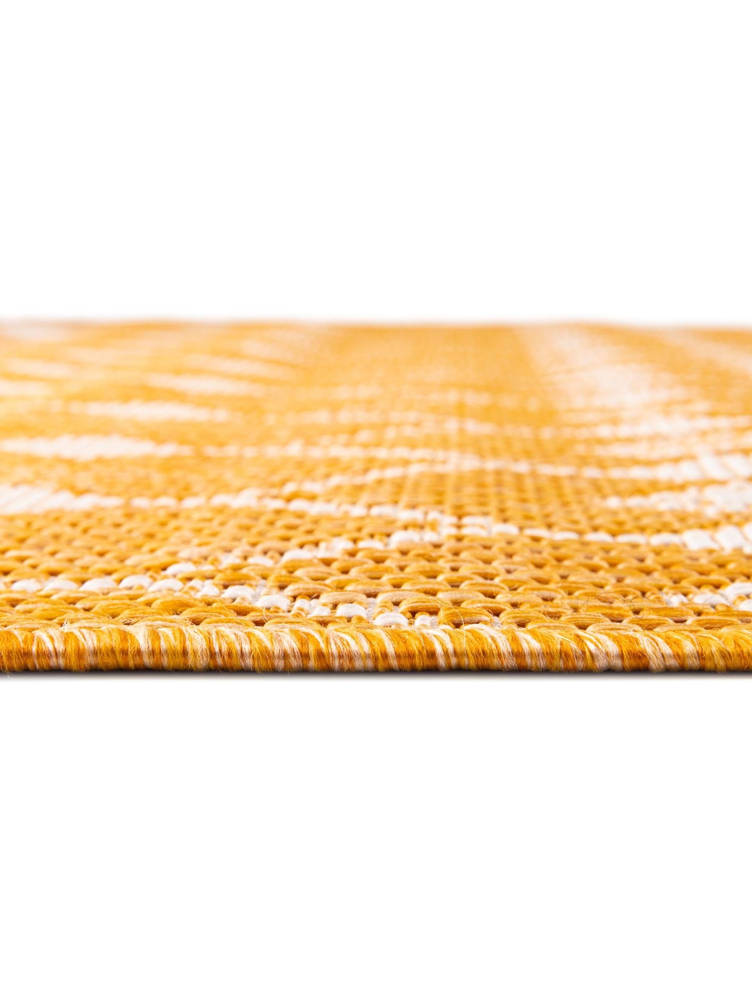 Yellow 2' 7 x 10' Outdoor Trellis Runner Area Rug Weather Resistant for Patio, Deck, Terrace, Balcony, Porch Geometric Design Water Safe Outside Carpet for Sale at Rug Engine