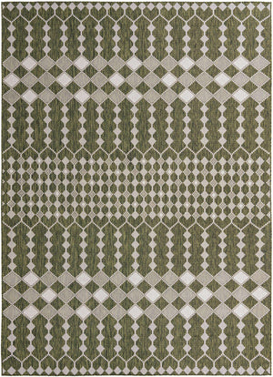Green 10' x 14' 1 Outdoor Trellis Rectangle Rug