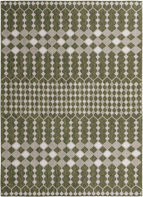 Green 10' x 14' 1 Outdoor Trellis Rectangle Rug