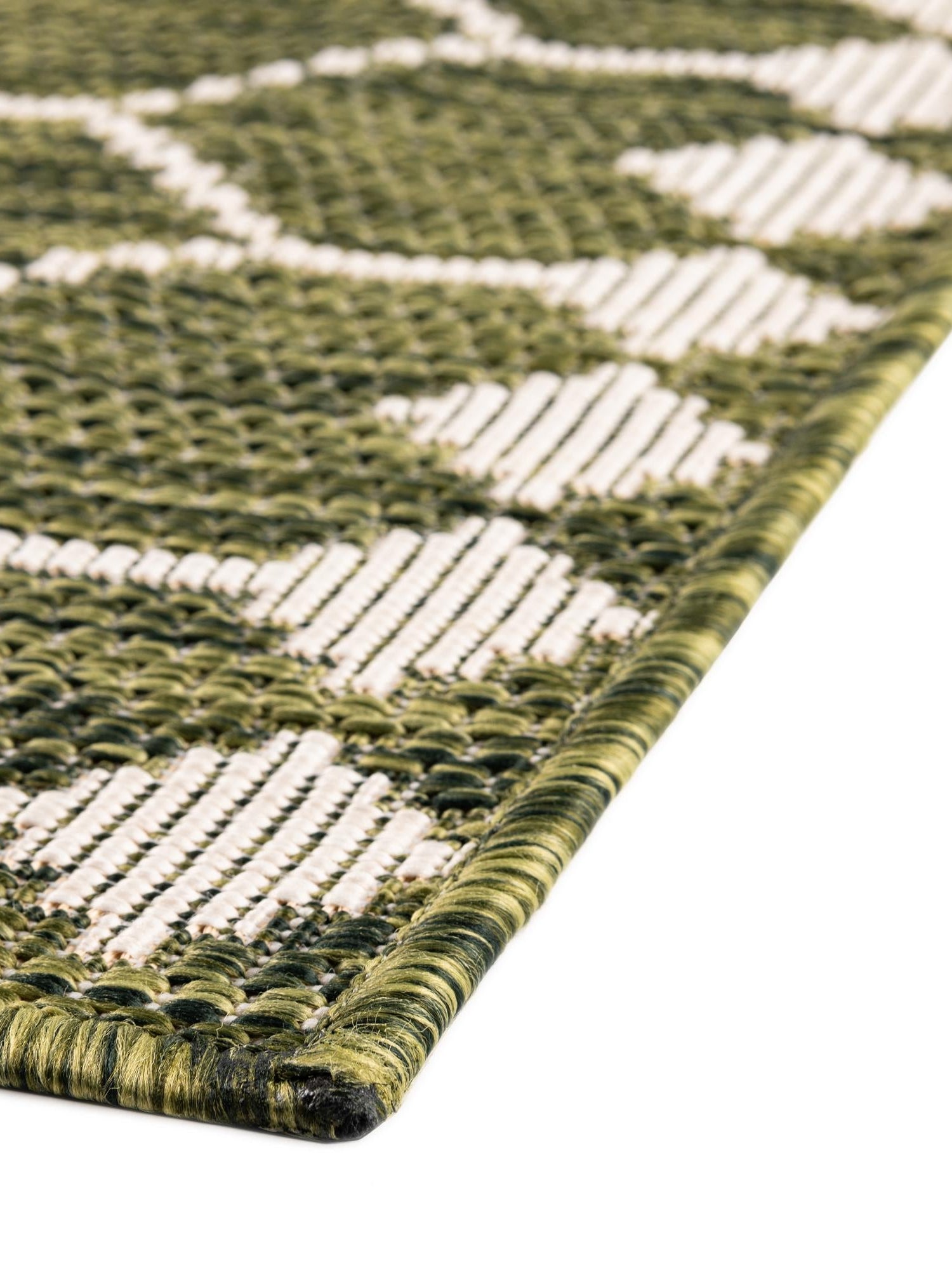 Green 2' x 3' 1 Outdoor Trellis Rectangle Area Rug Weather Resistant for Patio, Deck, Terrace, Balcony, Porch Geometric Design Water Safe Outside Carpet for Sale at Rug Engine