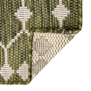 Green 5' 3 x 8' Outdoor Trellis Rectangle Area Rug Weather Resistant for Patio, Deck, Terrace, Balcony, Porch Geometric Design Water Safe Outside Carpet for Sale at Rug Engine