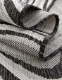 Charcoal Ivory 4' 1 x 6' 1 Outdoor Modern Rectangle Area Rug Weather Resistant for Patio, Deck, Terrace, Balcony, Porch 100% Polypropylene Modern Outside Carpet for Sale at Rug Engine