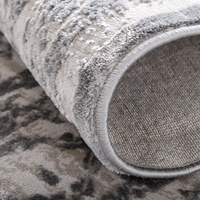 Gray 4' x 4' Aberdeen Octagon Area Rug 60% Polypropylene & 40% Polyester Living Dining Office Room Carpet for Sale at Rug Engine