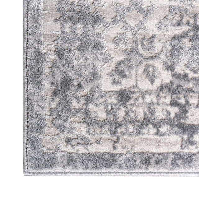 Gray 5' 3 x 5' 3 Aberdeen Square Area Rug 60% Polypropylene & 40% Polyester Living Dining Office Room Carpet for Sale at Rug Engine