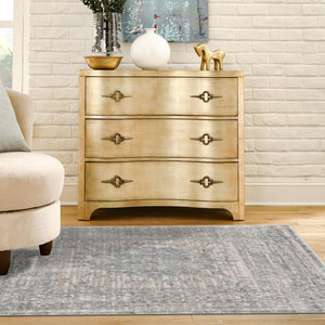 Gray 5' 3 x 5' 3 Aberdeen Square Area Rug 60% Polypropylene & 40% Polyester Living Dining Office Room Carpet for Sale at Rug Engine