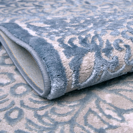 Blue 4' x 4' Aberdeen Octagon Area Rug 60% Polypropylene & 40% Polyester Living Dining Office Room Carpet for Sale at Rug Engine
