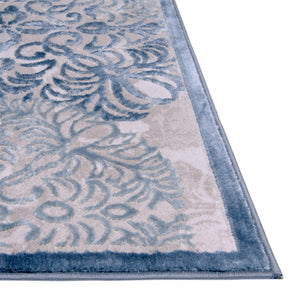 Blue 4' x 4' Aberdeen Octagon Area Rug 60% Polypropylene & 40% Polyester Living Dining Office Room Carpet for Sale at Rug Engine