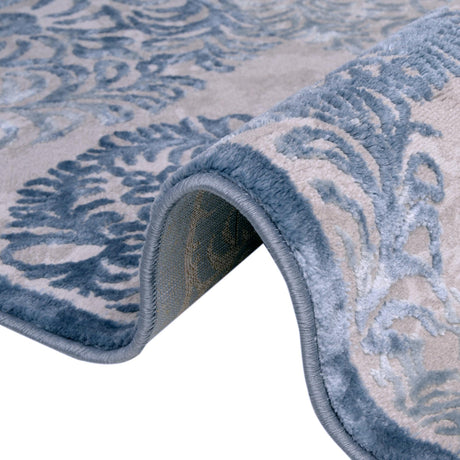Blue 4' x 4' Aberdeen Octagon Area Rug 60% Polypropylene & 40% Polyester Living Dining Office Room Carpet for Sale at Rug Engine