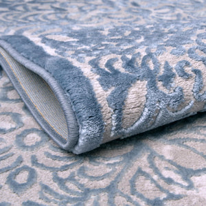 Blue 4' x 6' Aberdeen Oval Area Rug 60% Polypropylene & 40% Polyester Living Dining Office Room Carpet for Sale at Rug Engine