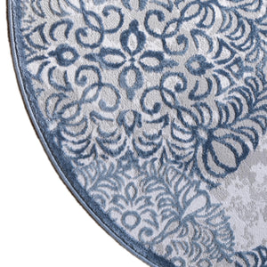 Blue 4' x 6' Aberdeen Oval Area Rug 60% Polypropylene & 40% Polyester Living Dining Office Room Carpet for Sale at Rug Engine