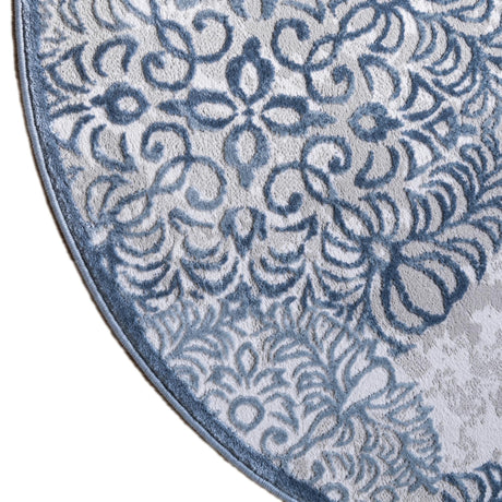 Blue 4' x 6' Aberdeen Oval Area Rug 60% Polypropylene & 40% Polyester Living Dining Office Room Carpet for Sale at Rug Engine