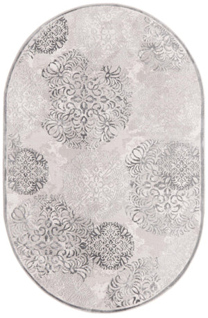 Gray 5' 3 x 8' Aberdeen Oval Area Rug 60% Polypropylene & 40% Polyester Living Dining Office Room Carpet for Sale at Rug Engine