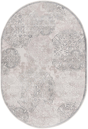 Gray 4' x 6' Aberdeen Oval Area Rug 60% Polypropylene & 40% Polyester Living Dining Office Room Carpet for Sale at Rug Engine