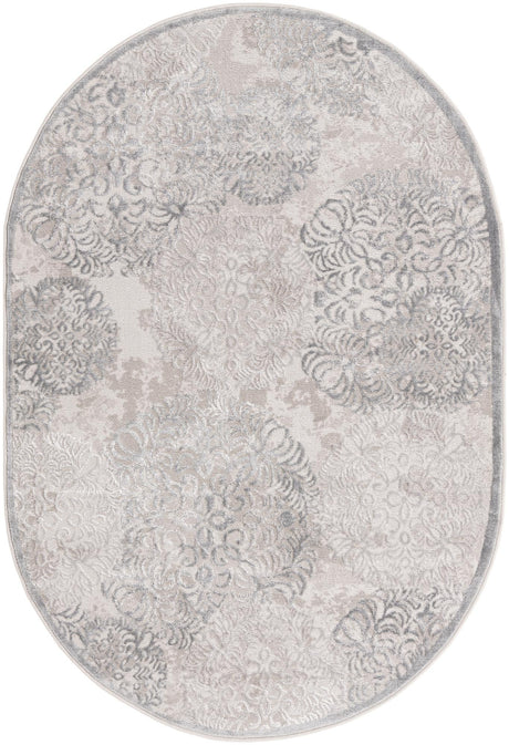 Gray 4' x 6' Aberdeen Oval Area Rug 60% Polypropylene & 40% Polyester Living Dining Office Room Carpet for Sale at Rug Engine