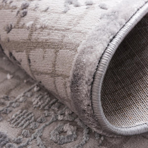 Gray 4' x 4' Aberdeen Octagon Area Rug 60% Polypropylene & 40% Polyester Living Dining Office Room Carpet for Sale at Rug Engine