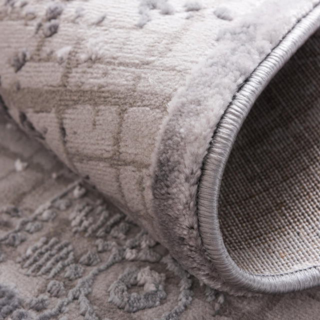 Gray 4' x 4' Aberdeen Octagon Area Rug 60% Polypropylene & 40% Polyester Living Dining Office Room Carpet for Sale at Rug Engine
