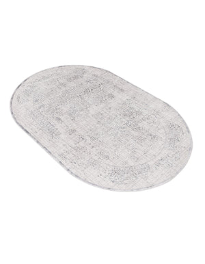Gray 5' 3 x 8' Aberdeen Oval Area Rug 60% Polypropylene & 40% Polyester Living Dining Office Room Carpet for Sale at Rug Engine