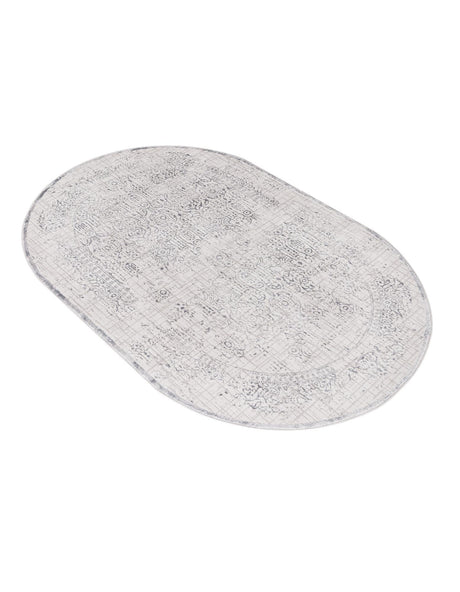 Gray 5' 3 x 8' Aberdeen Oval Area Rug 60% Polypropylene & 40% Polyester Living Dining Office Room Carpet for Sale at Rug Engine