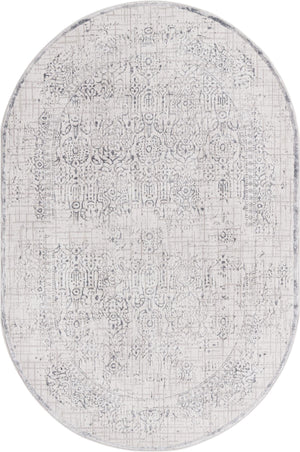 Gray 5' 3 x 8' Aberdeen Oval Area Rug 60% Polypropylene & 40% Polyester Living Dining Office Room Carpet for Sale at Rug Engine