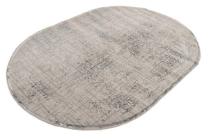 Gray 4' x 6' Aberdeen Oval Area Rug 60% Polypropylene & 40% Polyester Living Dining Office Room Carpet for Sale at Rug Engine