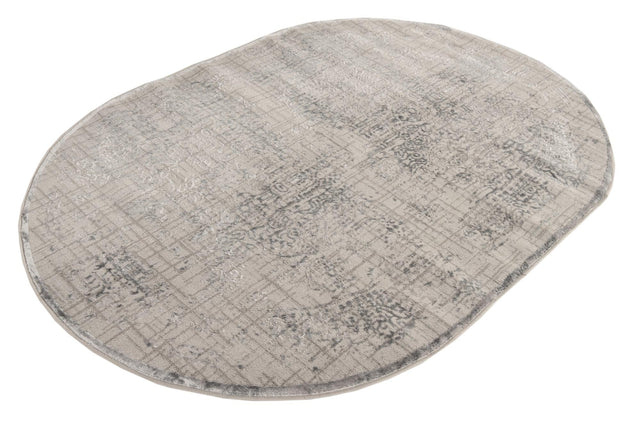 Gray 4' x 6' Aberdeen Oval Area Rug 60% Polypropylene & 40% Polyester Living Dining Office Room Carpet for Sale at Rug Engine