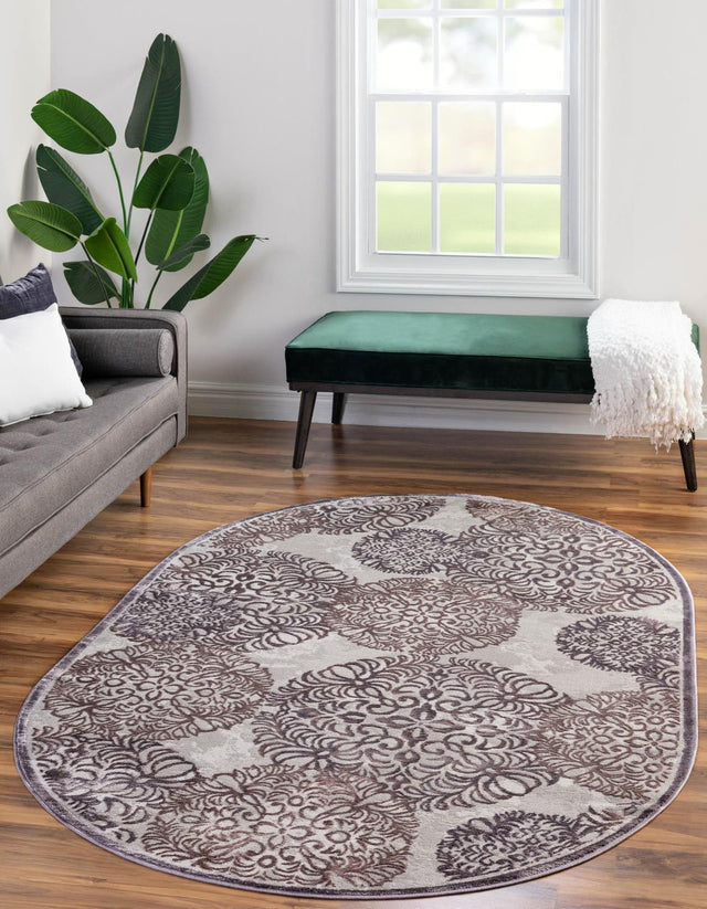 Violet 4' x 6' Aberdeen Oval Area Rug 60% Polypropylene & 40% Polyester Living Dining Office Room Carpet for Sale at Rug Engine
