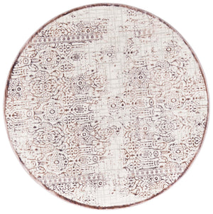Violet 5' 3 x 5' 3 Aberdeen Round Area Rug 60% Polypropylene & 40% Polyester Living Dining Office Room Carpet for Sale at Rug Engine