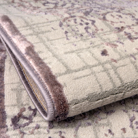 Violet 5' 3 x 5' 3 Aberdeen Octagon Area Rug 60% Polypropylene & 40% Polyester Living Dining Office Room Carpet for Sale at Rug Engine