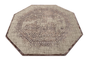 Violet 5' 3 x 5' 3 Aberdeen Octagon Area Rug 60% Polypropylene & 40% Polyester Living Dining Office Room Carpet for Sale at Rug Engine