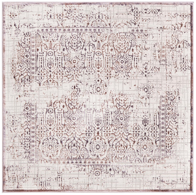 Violet 5' 3 x 5' 3 Aberdeen Square Area Rug 60% Polypropylene & 40% Polyester Living Dining Office Room Carpet for Sale at Rug Engine
