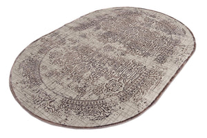 Violet 5' 3 x 8' Aberdeen Oval Area Rug 60% Polypropylene & 40% Polyester Living Dining Office Room Carpet for Sale at Rug Engine