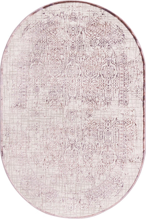 Violet 5' 3 x 8' Aberdeen Oval Area Rug 60% Polypropylene & 40% Polyester Living Dining Office Room Carpet for Sale at Rug Engine