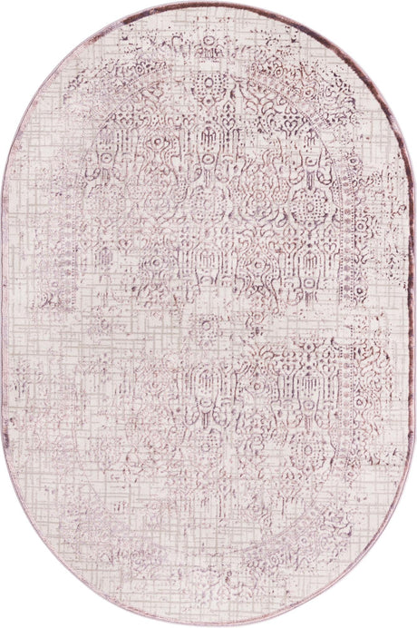 Violet 5' 3 x 8' Aberdeen Oval Area Rug 60% Polypropylene & 40% Polyester Living Dining Office Room Carpet for Sale at Rug Engine