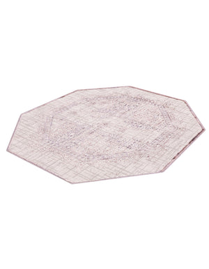 Violet 4' x 4' Aberdeen Octagon Area Rug 60% Polypropylene & 40% Polyester Living Dining Office Room Carpet for Sale at Rug Engine