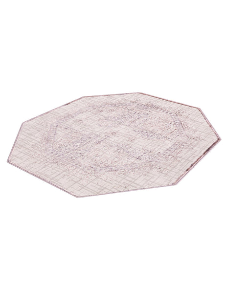 Violet 4' x 4' Aberdeen Octagon Area Rug 60% Polypropylene & 40% Polyester Living Dining Office Room Carpet for Sale at Rug Engine