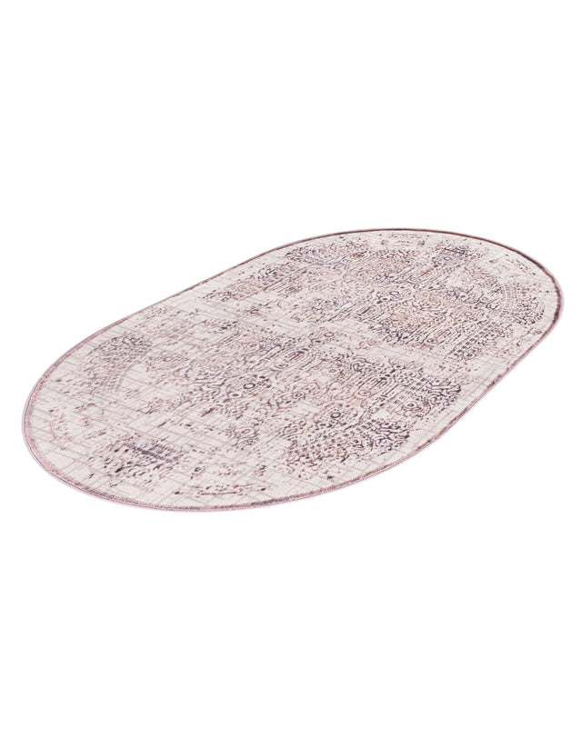 Violet 4' x 6' Aberdeen Oval Area Rug 60% Polypropylene & 40% Polyester Living Dining Office Room Carpet for Sale at Rug Engine