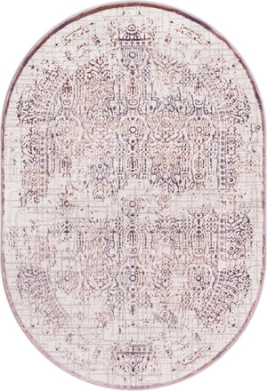 Violet 4' x 6' Aberdeen Oval Area Rug 60% Polypropylene & 40% Polyester Living Dining Office Room Carpet for Sale at Rug Engine