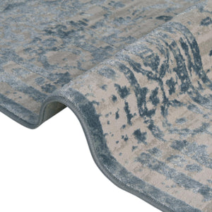 Light Blue 5' 3 x 5' 3 Aberdeen Square Area Rug 60% Polypropylene & 40% Polyester Living Dining Office Room Carpet for Sale at Rug Engine