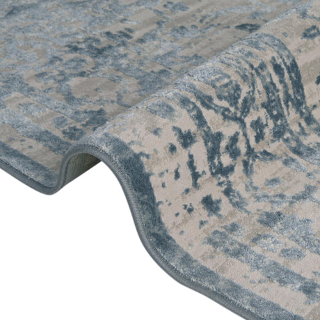 Light Blue 5' 3 x 5' 3 Aberdeen Square Area Rug 60% Polypropylene & 40% Polyester Living Dining Office Room Carpet for Sale at Rug Engine
