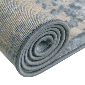 Light Blue 5' 3 x 5' 3 Aberdeen Square Area Rug 60% Polypropylene & 40% Polyester Living Dining Office Room Carpet for Sale at Rug Engine