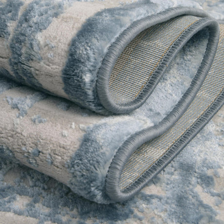 Light Blue 5' 3 x 5' 3 Aberdeen Square Area Rug 60% Polypropylene & 40% Polyester Living Dining Office Room Carpet for Sale at Rug Engine