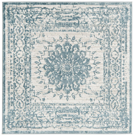 Light Blue 5' 3 x 5' 3 Aberdeen Square Area Rug 60% Polypropylene & 40% Polyester Living Dining Office Room Carpet for Sale at Rug Engine