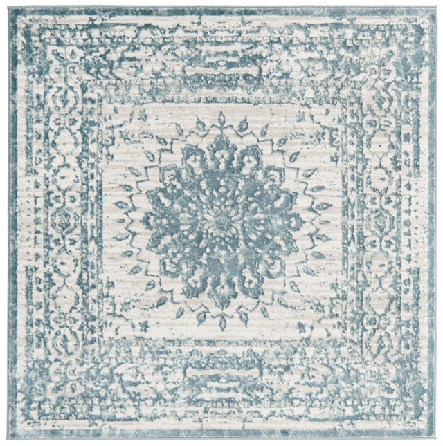 Light Blue 5' 3 x 5' 3 Aberdeen Square Area Rug 60% Polypropylene & 40% Polyester Living Dining Office Room Carpet for Sale at Rug Engine