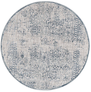 Blue 5' 3 x 5' 3 Aberdeen Round Area Rug 60% Polypropylene & 40% Polyester Living Dining Office Room Carpet for Sale at Rug Engine