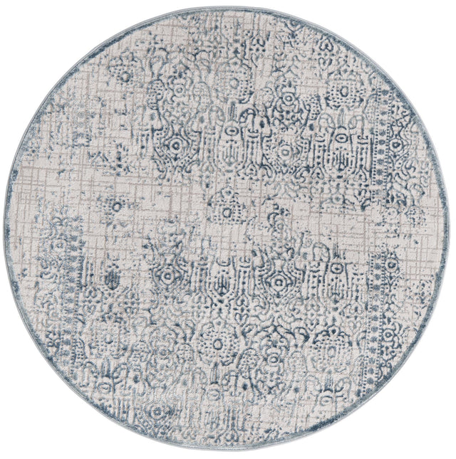 Blue 5' 3 x 5' 3 Aberdeen Round Area Rug 60% Polypropylene & 40% Polyester Living Dining Office Room Carpet for Sale at Rug Engine