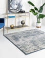 Blue 5' 3 x 5' 3 Aberdeen Square Area Rug 60% Polypropylene & 40% Polyester Living Dining Office Room Carpet for Sale at Rug Engine