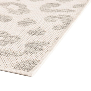 Ivory Gray 2' x 3' 1 Outdoor Safari Rectangle Area Rug Weather Resistant for Patio, Deck, Terrace, Balcony, Porch Animal Print Wildlife Nature Carpet for Sale at Rug Engine