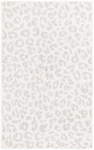 Ivory Gray 3' 1 x 5' 3 Outdoor Safari Rectangle Area Rug Weather Resistant for Patio, Deck, Terrace, Balcony, Porch Animal Print Wildlife Nature Carpet for Sale at Rug Engine