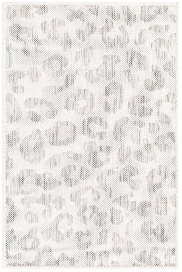 Ivory Gray 2' x 3' 1 Outdoor Safari Rectangle Area Rug Weather Resistant for Patio, Deck, Terrace, Balcony, Porch Animal Print Wildlife Nature Carpet for Sale at Rug Engine