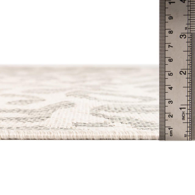 Ivory Gray 13' 1 x 13' 1 Outdoor Safari Square Area Rug Weather Resistant for Patio, Deck, Terrace, Balcony, Porch Animal Print Wildlife Nature Carpet for Sale at Rug Engine